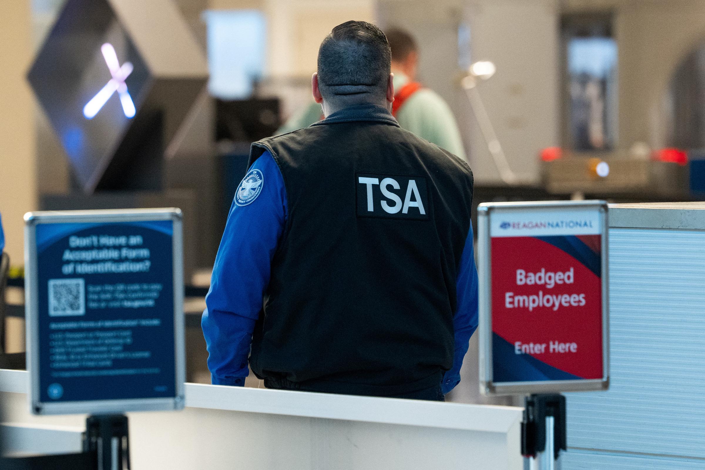 A TSA agent working at the Ronald Reagan National Airport in Arlington, Virginia  | Source: Getty Images