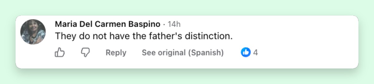 A social media user felt that Pierce's sons lacked the distinctive presence they associated with their father. | Source: Facebook/revistahola