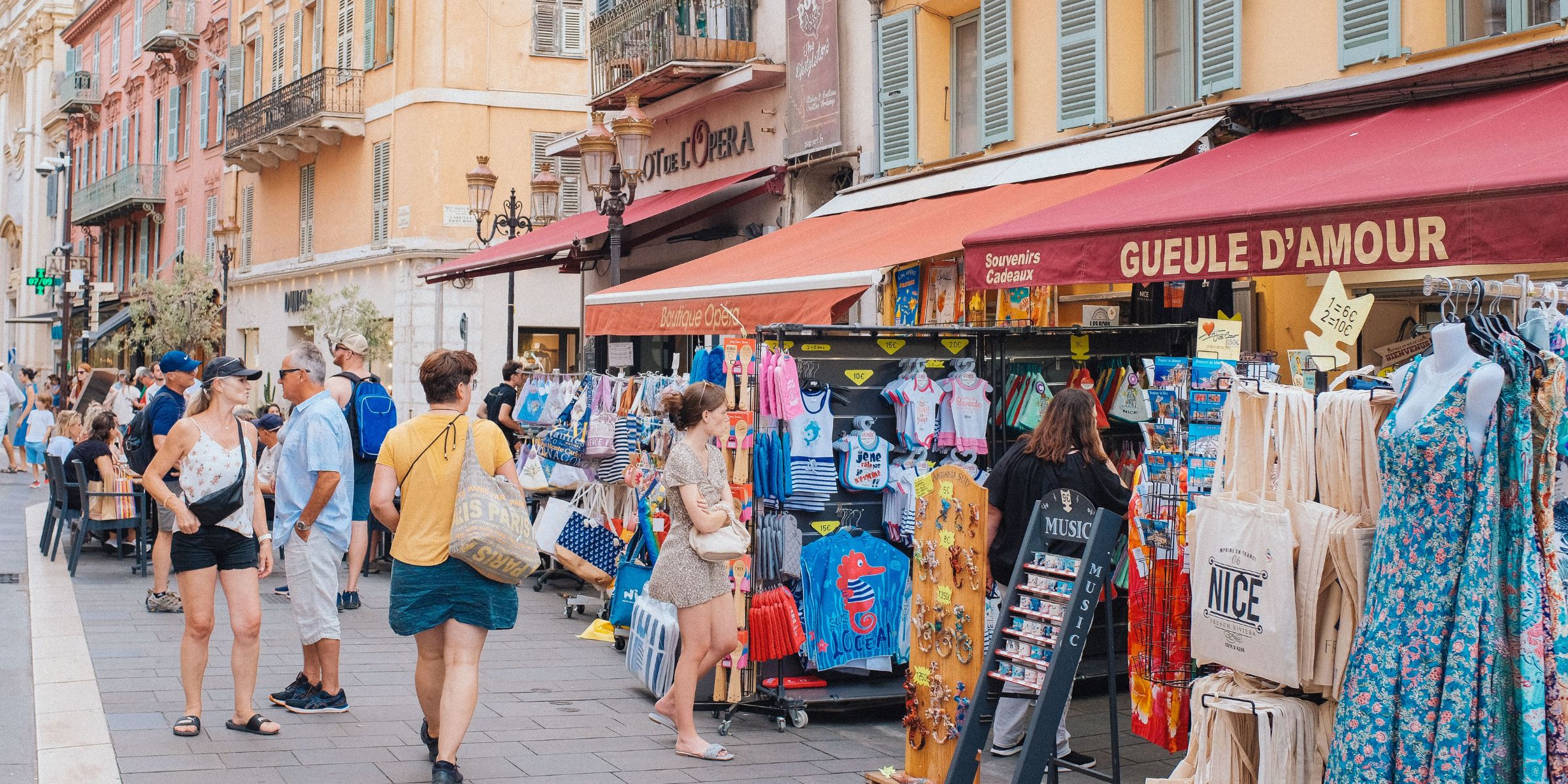 Shoppers at a street market in Nice, France | Source: Pexels