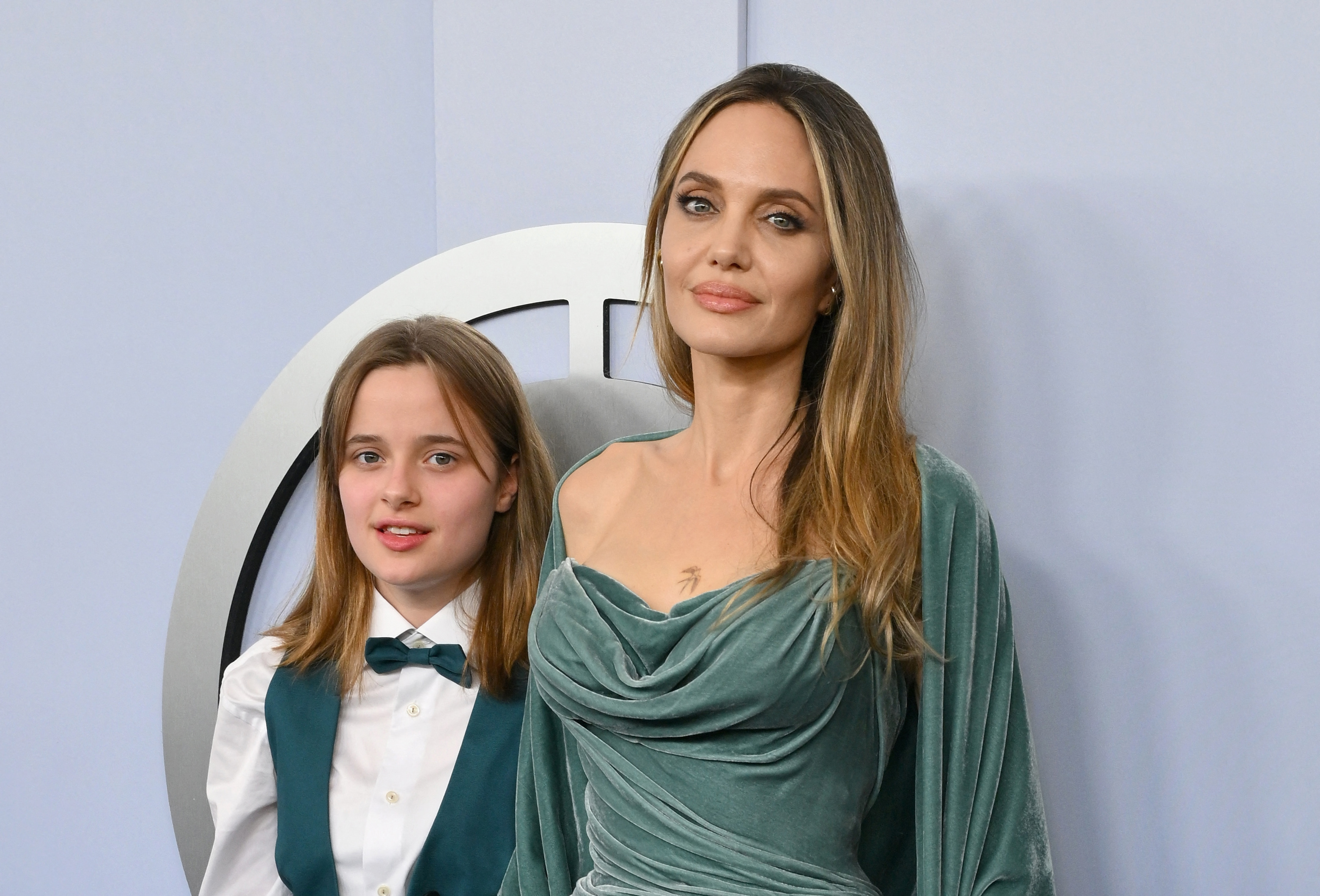 Angelina Jolie and her daughter Vivienne Jolie-Pitt arrive at the 77th Tony Awards at Lincoln Center in New York on June 16, 2024. | Source: Getty Images
