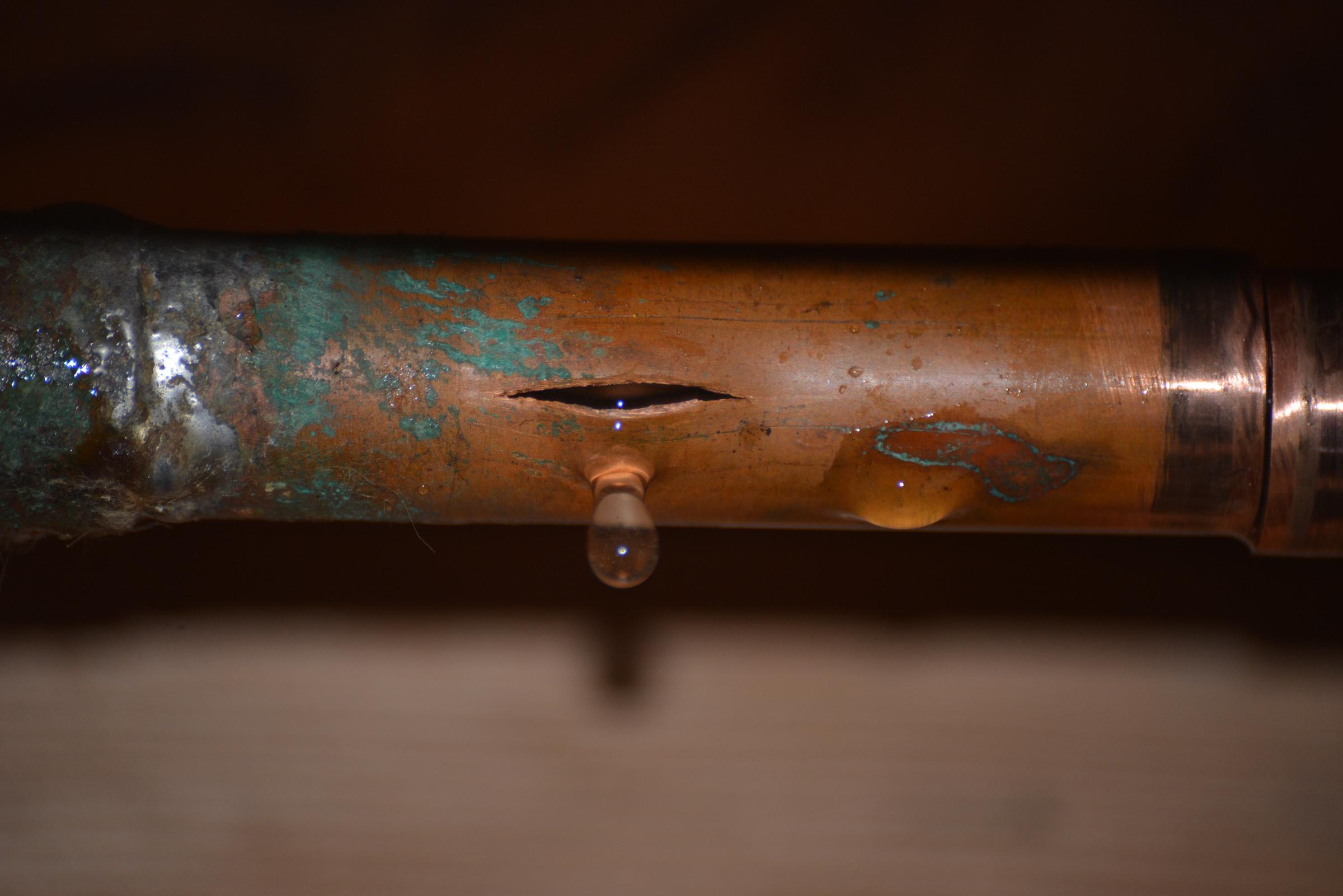 A burst water pipe | Source: Getty Images